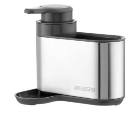 Органайзер для миючих засобів ARDESTO Minimalism, 8х12.7х16см, пластик, нержавіюча сталь, сірий