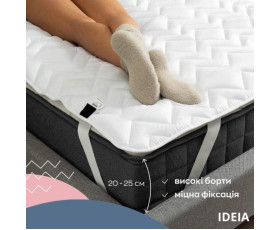 Наматрацник NORDIC COMFORT 200*200 СТЕБ щіл.150 4 резинки