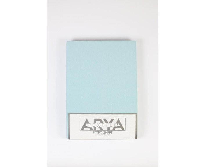 Простынь на резинке 160*200(+25)см, PR-42073, св.зеленый, трикотаж, ТМ Arya Home, Турция
