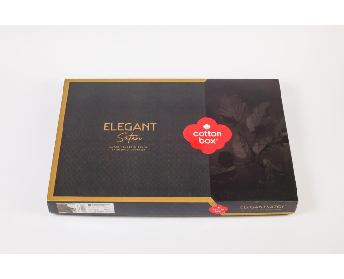 КПБ 2,0 ELEGANT (підк.200X220см, прост.240X260см, навол.2шт 50X70см), SIYAH, страйп-сатин, ТМ Coton