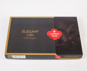 КПБ 2,0 ELEGANT (підк.200X220см, прост.240X260см, навол.2шт 50X70см), SIYAH, страйп-сатин, ТМ Coton