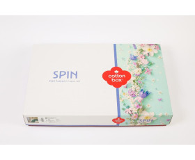 КПБ 2,0 SPIN с пике (ковер 220X230 см, простыня 160X200 см + 30 см, наволочки 2 шт 50X70 см), SOPHIA YESIL, ранфорс, ТМ C