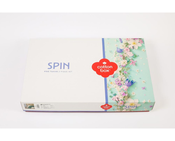 КПБ 2,0 SPIN з піке(ковд.220X230см,прост.160X200см+30см,навол.2шт 50X70см),SOPHIA YESIL,ранфорс,ТМ C