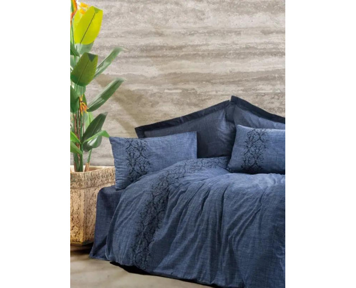 КПБ 2,0 PLAIN REAKTIF (підк.200X220см, прост.240X260см, навол.2шт 50X70см), DENIM, ранфорс, ТМ Coton