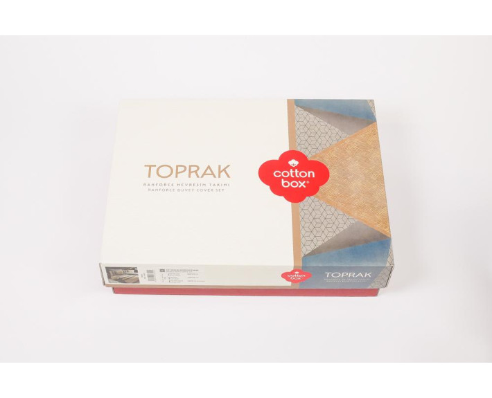 КПБ 2,0 TOPRAK (підк.200X220см, прост.240X260см, навол.2шт 50X70см), TIMBRE ANTRASIT, ранфорс, ТМ Co