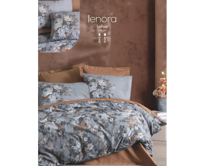 КПБ 2,0 MODELINE (підк.200X220см, прост.240X260см, навол.2шт 50X70см), LENORA KAHVE, ранфорс, ТМ Cot