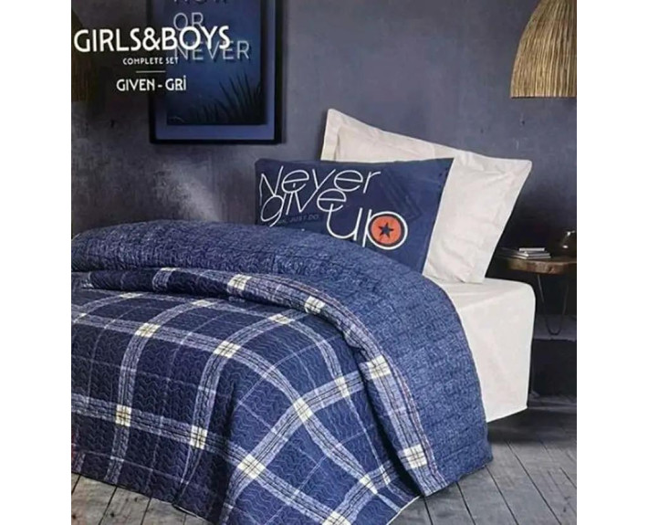 КПБ 1,5 GIRLS & BOYS (підк.160X220см, прост.180X240см, навол.1шт 50X70см), KIMELA PEMBE, ранфорс, ТМ