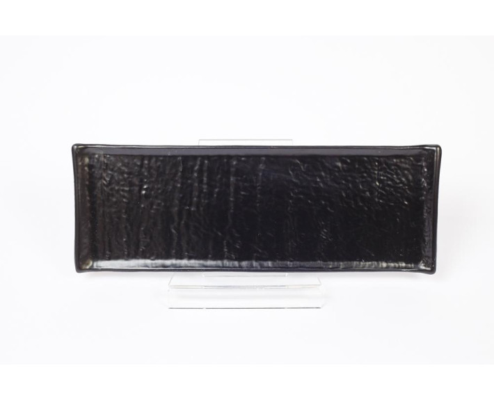 Тарелка сервировочная прямоугольная NEWAGE 24x14 см, KY628024F, материал черный, керамика, Турция